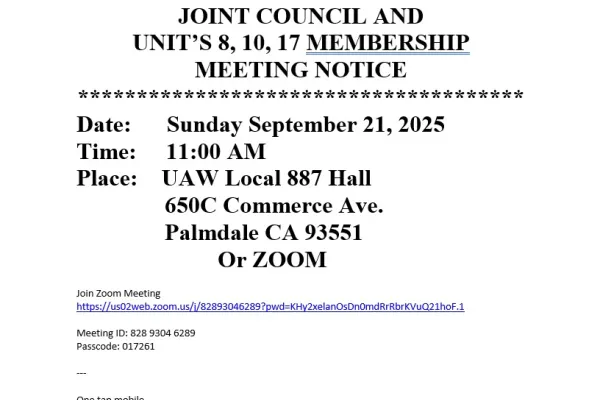 Joint Council Meeting